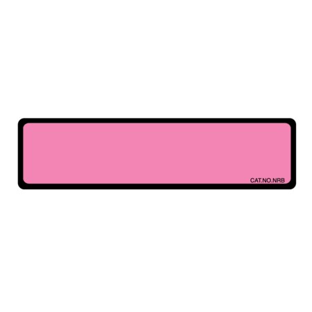 Nevs Blank Chart Labels 1-3/8" x 5-3/8" Rose w/Black NRB-ROSE